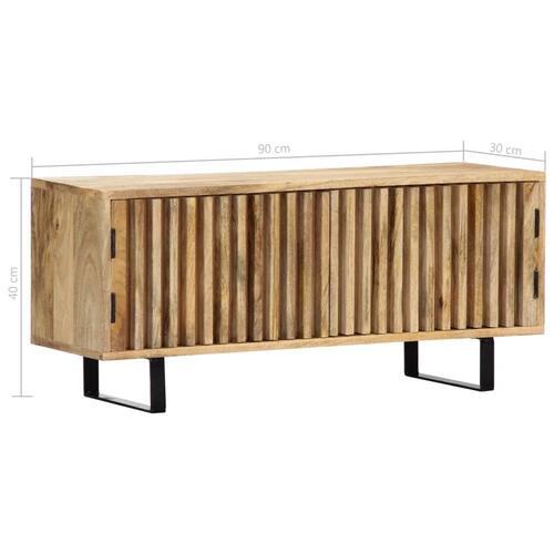 Tv-skab massivt mangotræ 90 x 30 x 40 cm