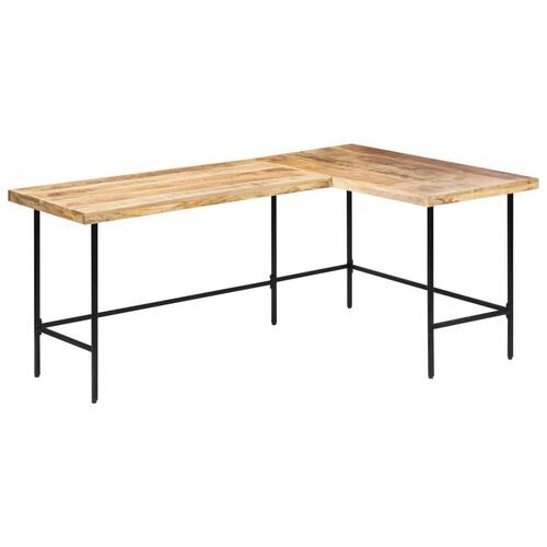 Skrivebord 180x120x76 cm massivt mangotræ