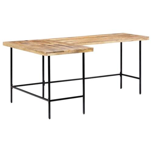 Skrivebord 180x120x76 cm massivt mangotræ