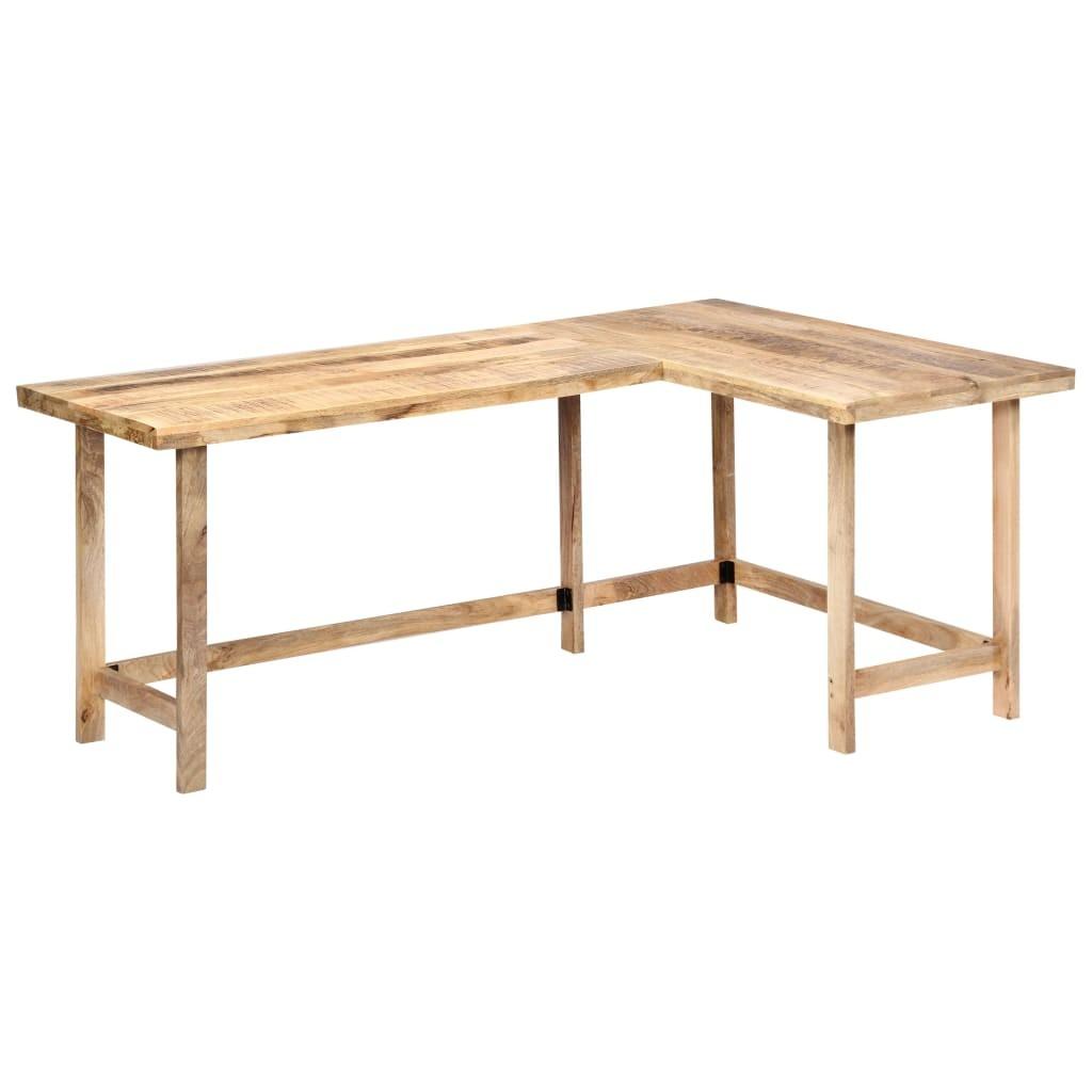 Skrivebord 180 x 120 x 76 cm massivt mangotræ