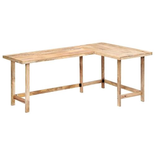 Skrivebord 180 x 120 x 76 cm massivt mangotræ