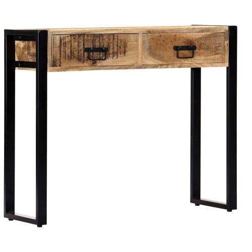 Konsolbord 90 x 30 x 75 cm massivt mangotræ