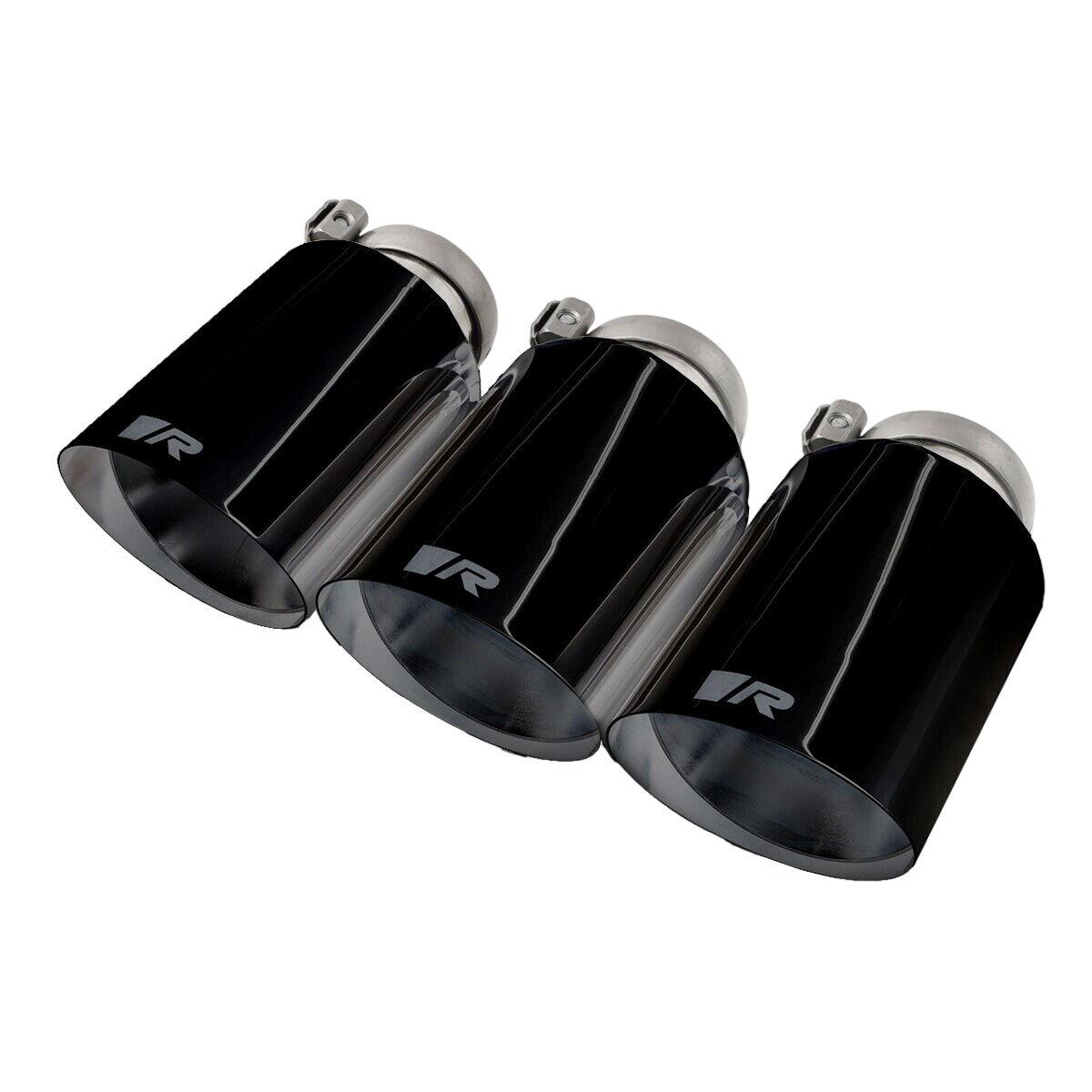 Udstødningsterminal Remus - sort REM003670SGBR (sæt med 3)