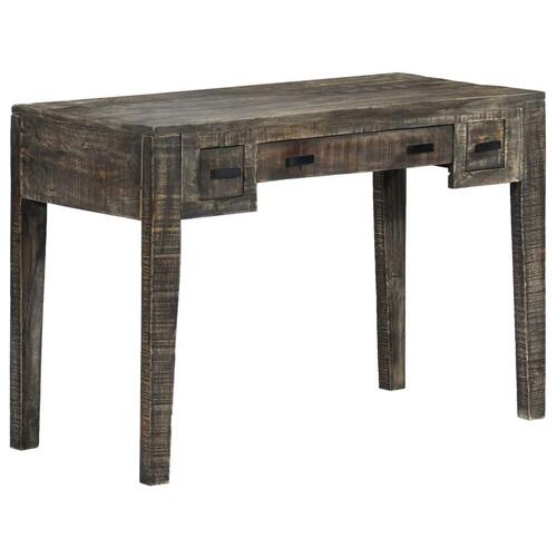 Skrivebord 110 x 50 x 75 cm massivt mangotræ sort