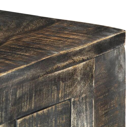 Skrivebord 110 x 50 x 75 cm massivt mangotræ sort