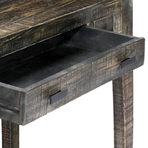 Skrivebord 110 x 50 x 75 cm massivt mangotræ sort