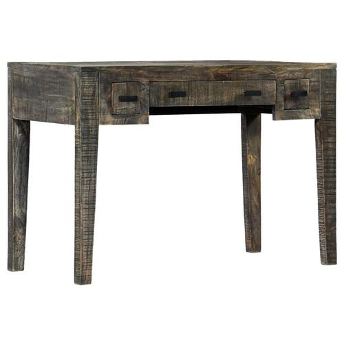 Skrivebord 110 x 50 x 75 cm massivt mangotræ sort