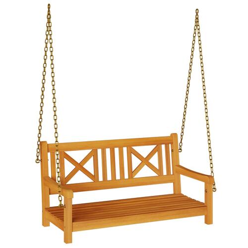 2-personers Have Sving Bænk 110x56x58 cm Solidt Akacietræ