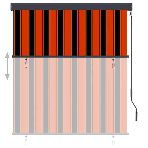 Udendørs rullegardin 140x250 cm orange og brun