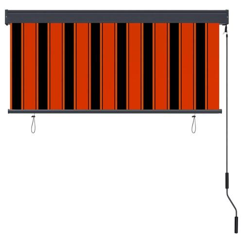 Udendørs rullegardin 140x250 cm orange og brun