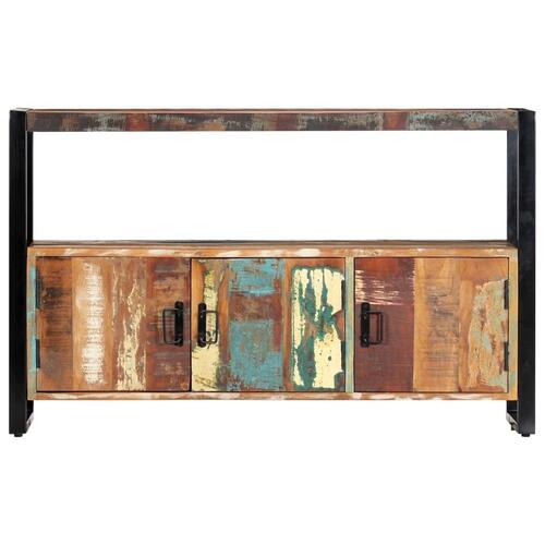 Skænk 120x30x75 cm massivt genbrugstræ