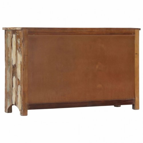 Kommode 130x40x80 cm massivt genbrugstræ