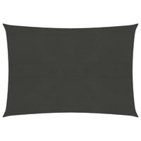Solsejl 2,5x3,5 m 160 g/m² HDPE antracitgrå