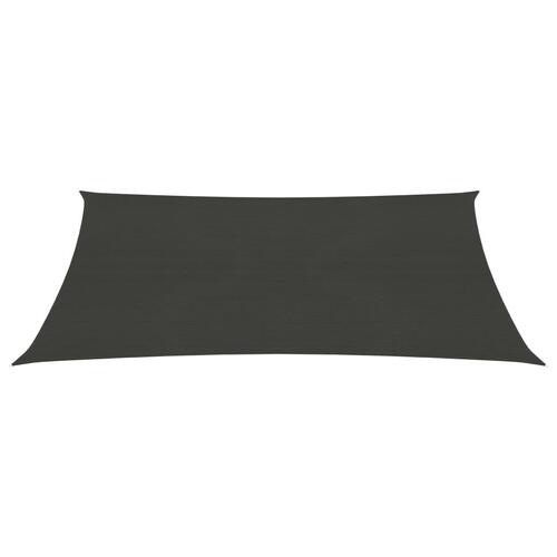 Solsejl 2,5x3,5 m 160 g/m² HDPE antracitgrå (OUTLET A)