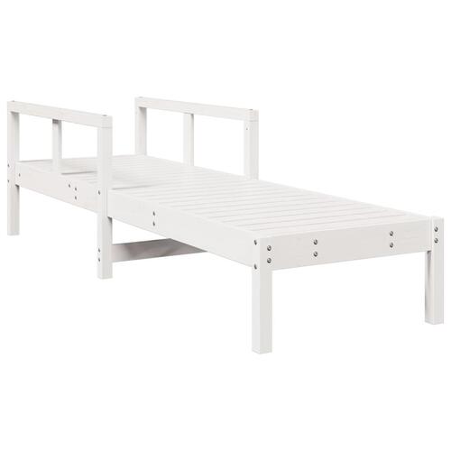 Liggestol 199,5x62x55 cm massivt fyrretræ hvid (OUTLET A)