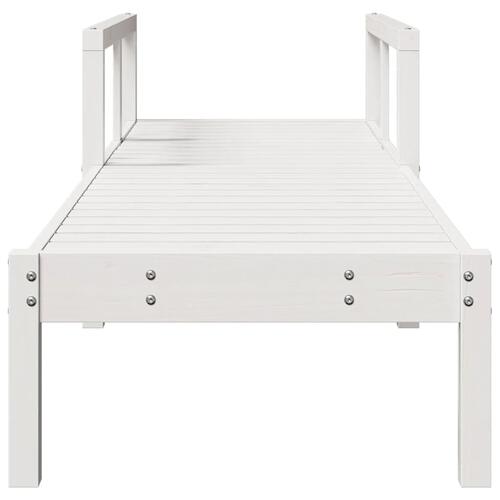 Liggestol 199,5x62x55 cm massivt fyrretræ hvid (OUTLET A)