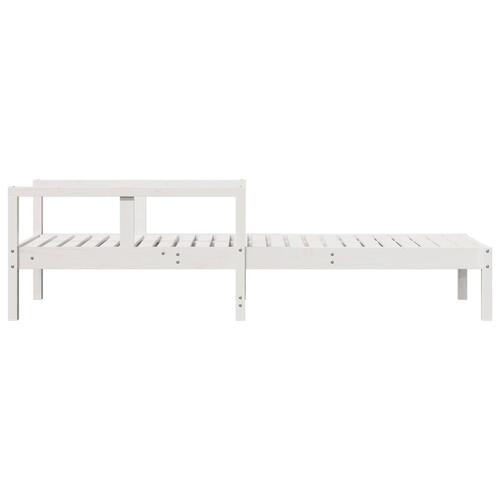 Liggestol 199,5x62x55 cm massivt fyrretræ hvid (OUTLET A)