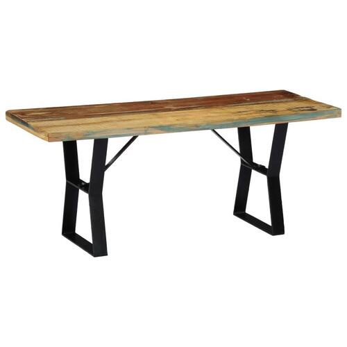 Bænk 110 cm massivt genbrugstræ
