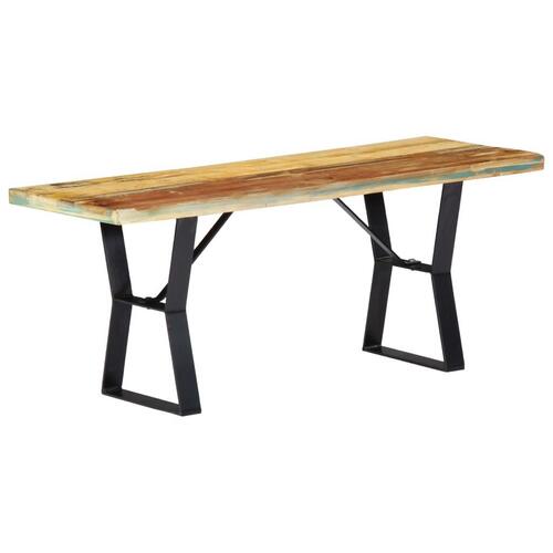 Bænk 110 cm massivt genbrugstræ
