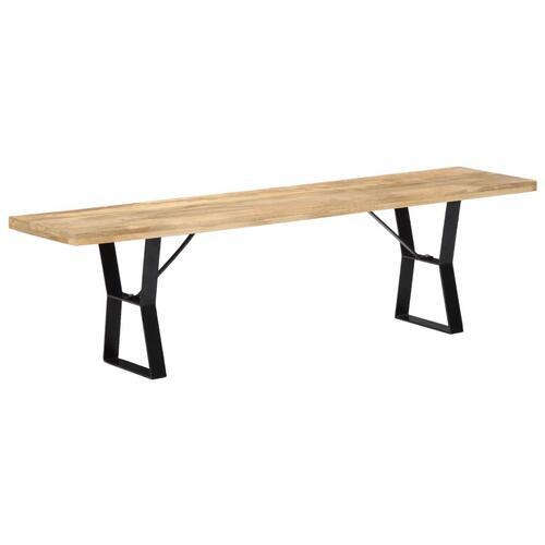 Bænk i massivt mangotræ 160 cm