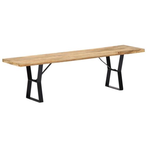 Bænk i massivt mangotræ 160 cm