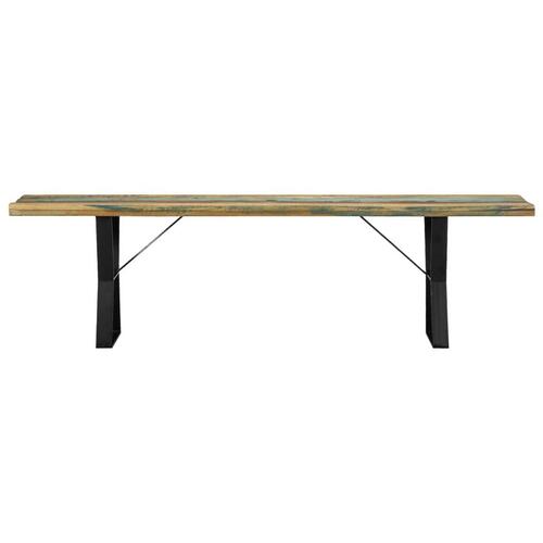 Bænk 160 cm massivt genbrugstræ