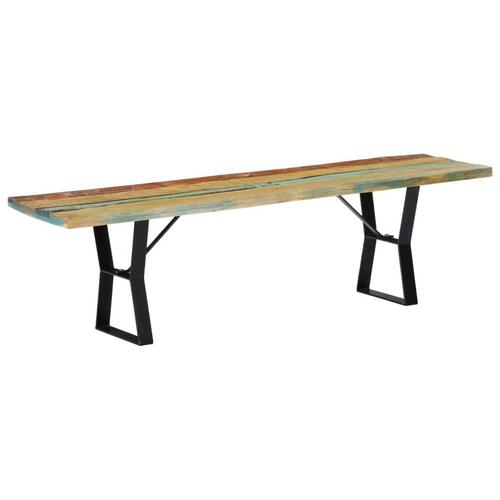 Bænk 160 cm massivt genbrugstræ