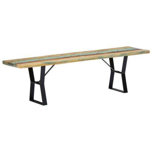 Bænk 160 cm massivt genbrugstræ