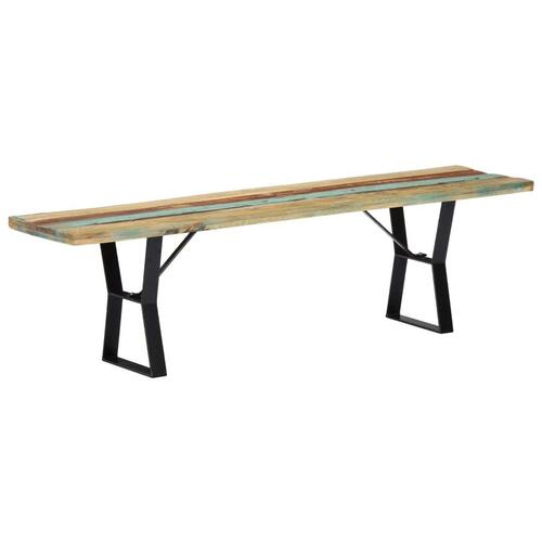 Bænk 160 cm massivt genbrugstræ