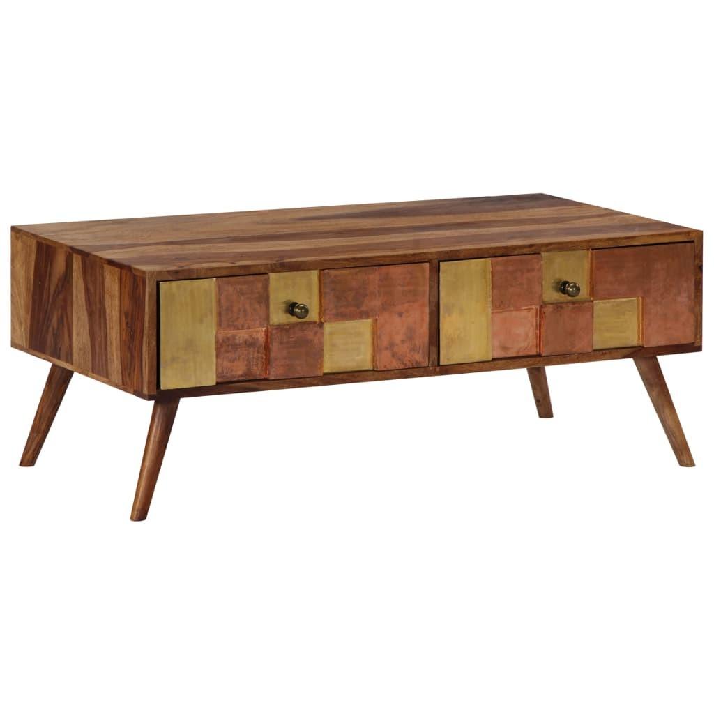 Sofabord 100x50x39 cm massivt træ