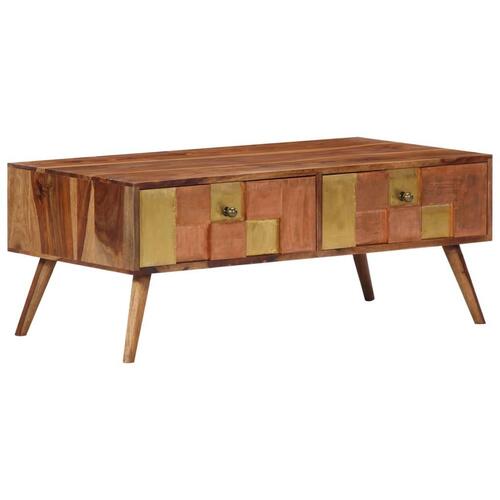Sofabord 100x50x39 cm massivt træ