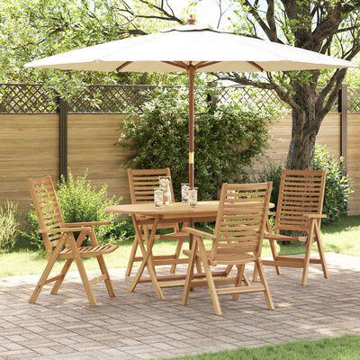 Have Stol 4 stk Brun 52 x 64.5 x 108 cm Massivt teaktræ billede