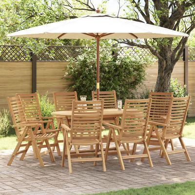 Have Stol 8 stk Brun 52 x 64.5 x 108 cm Massivt teaktræ billede