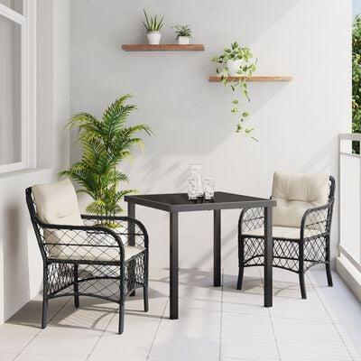 Have Spisebordssæt med pude 3 stk Beige Poly rattan billede