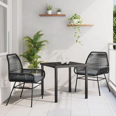 9-delers havemøbel sæt med puder GRÅ poly rattan