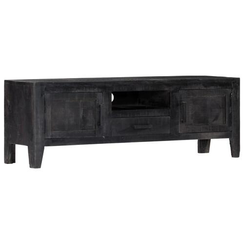 Tv-skab massivt mangotræ 118 x 30 x 40 cm sort