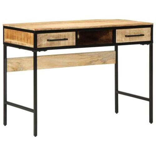 Skrivebord 100x50x75 cm Massivt Træ Rå Mango