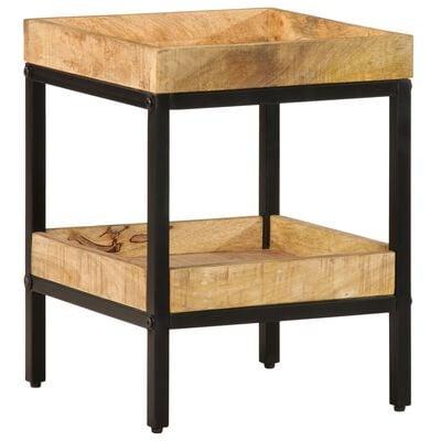 Sidebord med hylde Brun 35 x 35 x 45 cm Massivt mangotræ