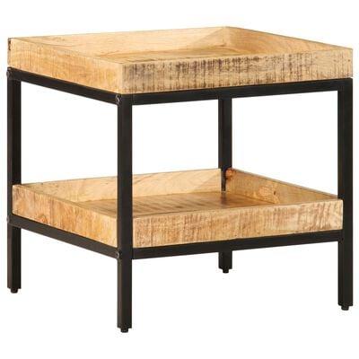 Sidebord med hylde Brun 45 x 45 x 45 cm Massivt mangotræ