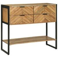 Konsolbord 90x35x80 cm Massivt træ Akacie