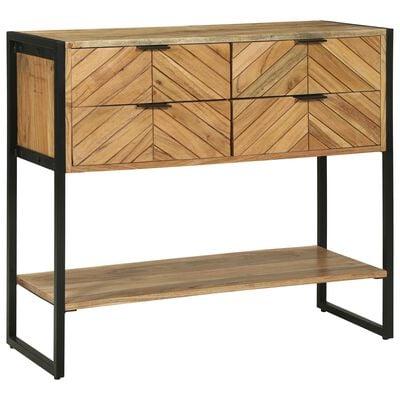 Konsolbord 90x35x80 cm Massivt træ Akacie
