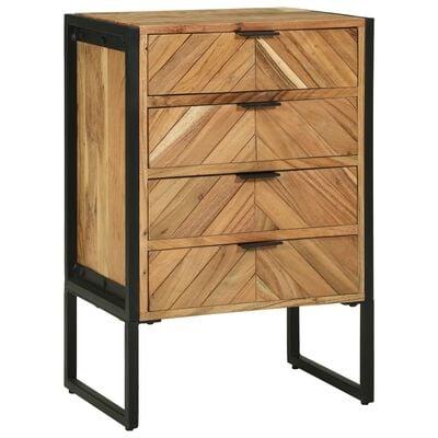 Highboard 50x35x75 cm Massivt Træ Akacia