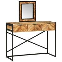 Makeupbord med Spejl 100x40x120 cm Massivt Acacia Træ