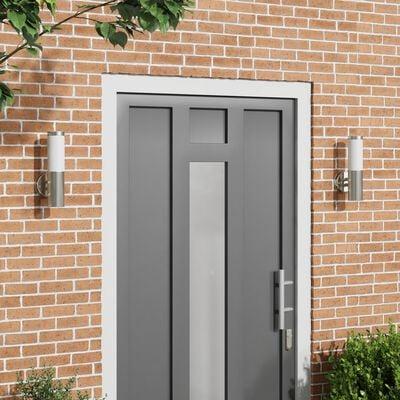 Udendørs Væglampe 2 stk Sølv Rustfrit Stål IP44