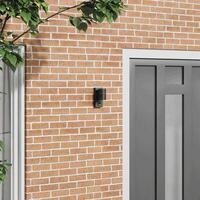 Udendørs Væglampe med Sensor Sort Rustfrit Stål IP44