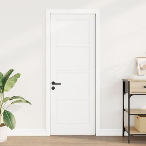 Indvendig Dør 'ORKDAL'Hvid 73.5x198.5x4 cm Massiv Træfyr