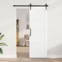 Indvendig Dør "ORKDAL" Hvid 73.5x211x4 cm Solidtræ Fyr