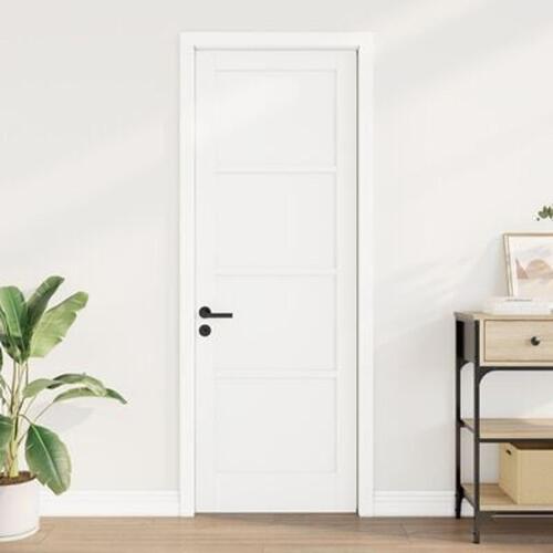 Indvendig Dør "ORKDAL" Hvid 73.5x211x4 cm Solidtræ Fyr