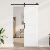Indvendig Dør 'ORKDAL'Hvid 78x232x4 cm Massiv Træ Fyr