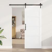 Indvendig Dør "ORKDAL" Hvid 83x211x4 cm Massiv Træ Fyr